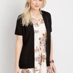 Cap Sleeve Open Stitch Cardigan